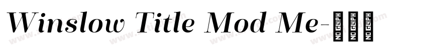 Winslow Title Mod Me字体转换 Winslow Title Mod Me字体转换